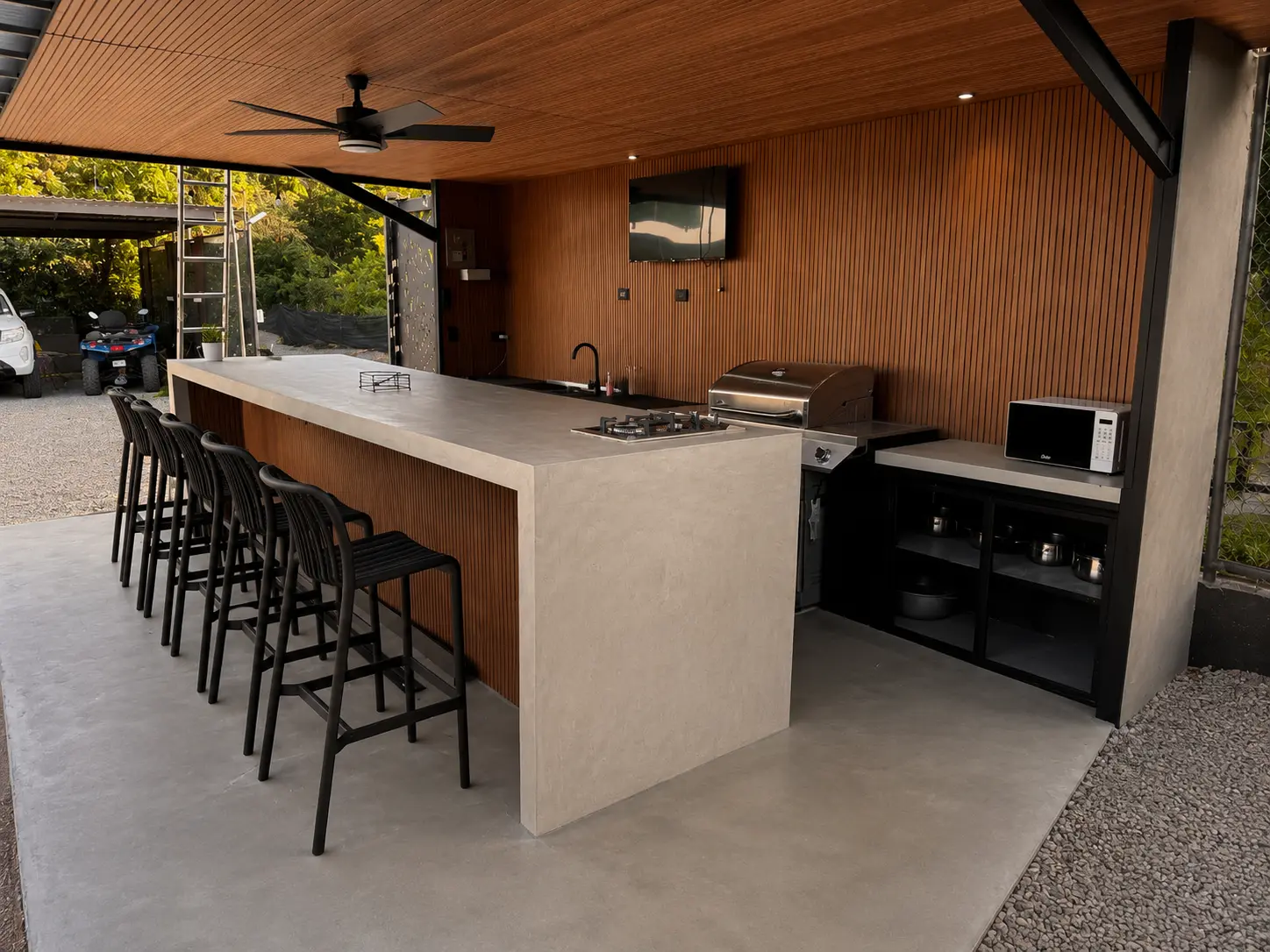 Bar y cocina exterior equipada de Villas Nativa